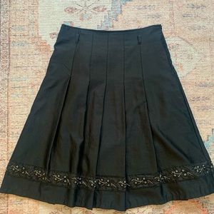 Black silk skirt, size small (waist 28 inches)